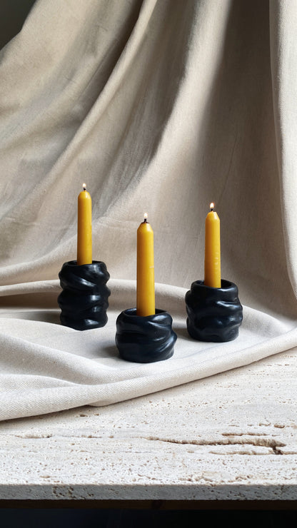 FORMA - set of 3 concrete candle holders | decorative candle holder | candlestick holder | sculptural concrete decor | tealight candle holder