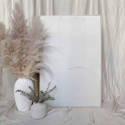 Abstract plaster wall art